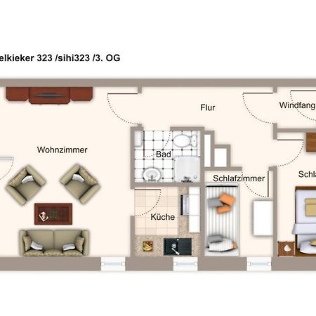 Апартаменты Hus Inselkieker Hus Inselkieker 323 Шиллиг Экстерьер фото
